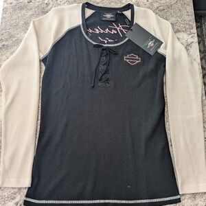 Harley Davidson Henley Top